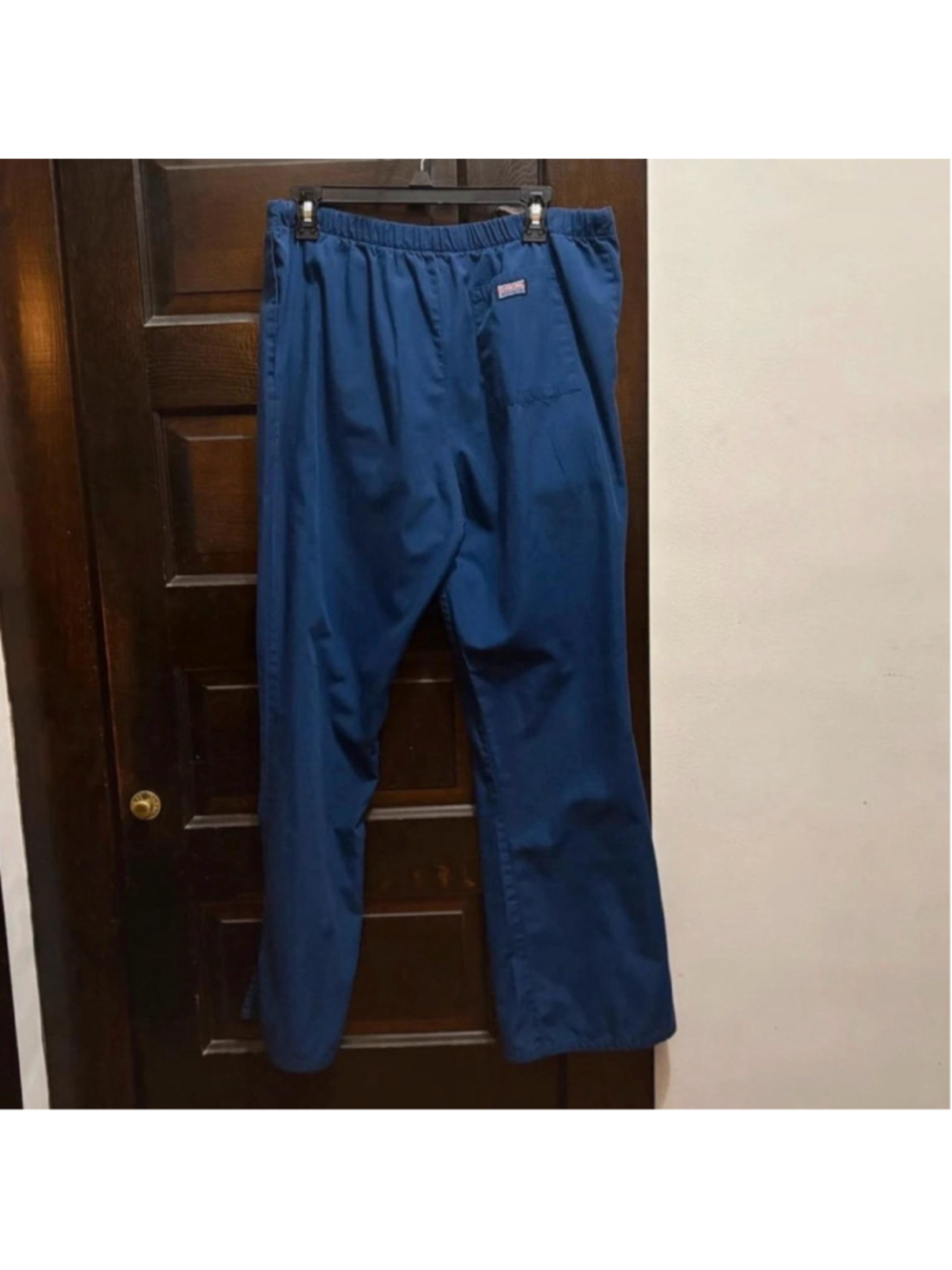 (391) 2 pair blue polyester & cotton scrub pants size M #medical #healthcare - Picture 2 of 5